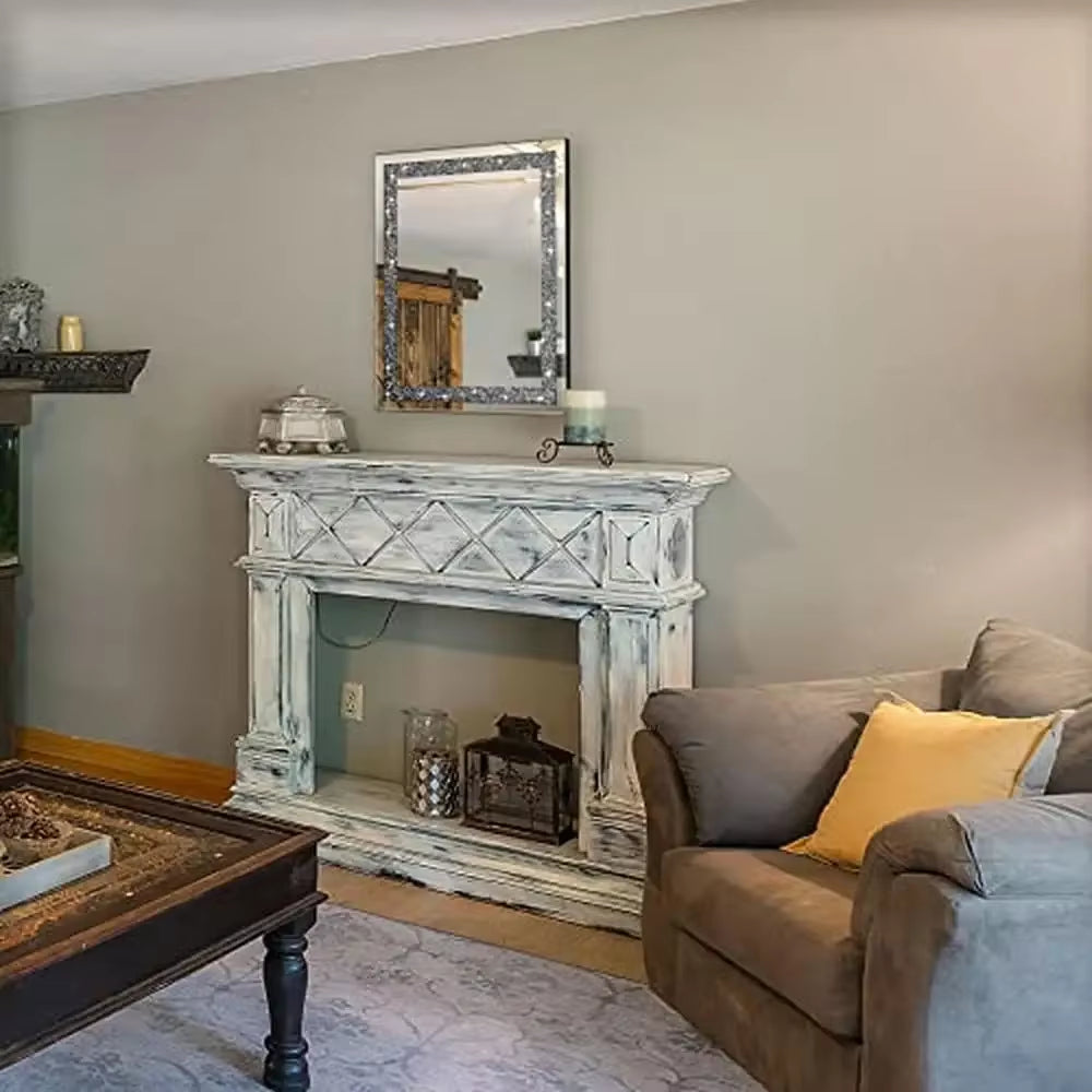 Crystal Crush Diamond Mirror 16X20 Wall Mirror Home Décor Accent Bathroom Bedroom Entryway Stunning Luxury HD Glass Décoration