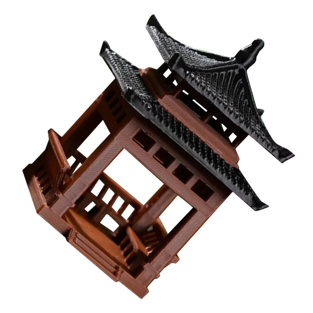 Pavilion Small Ornaments Zen Garden Metal Fish Tank Fish Tank Fish Tank Decorationsations Miniature Figurine Bonsai Pagoda