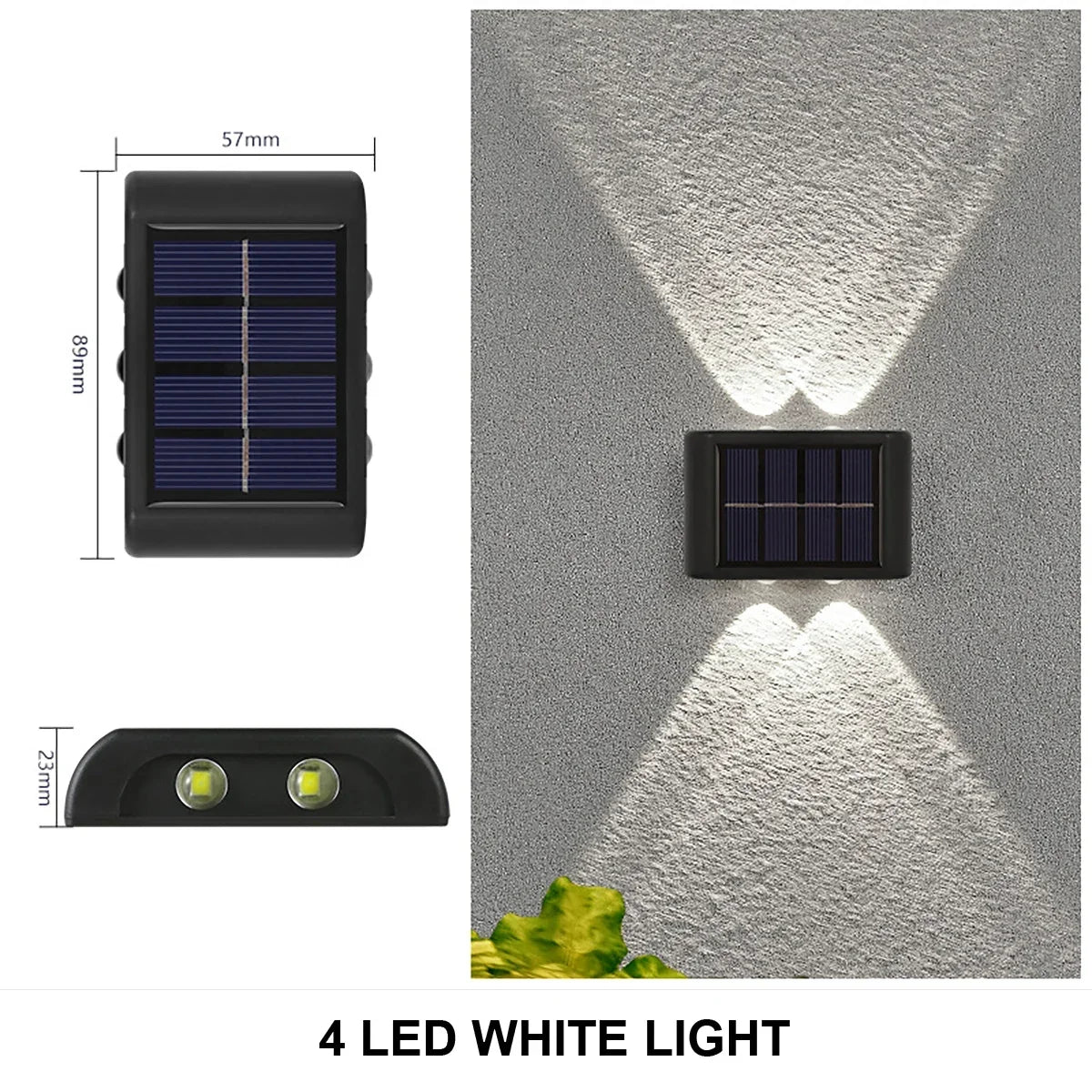 Solar Wall Lamp Outdoor Waterproof Solar Powered Light up and down Illuminate Home Garden Yard Decoration outside Sunlights