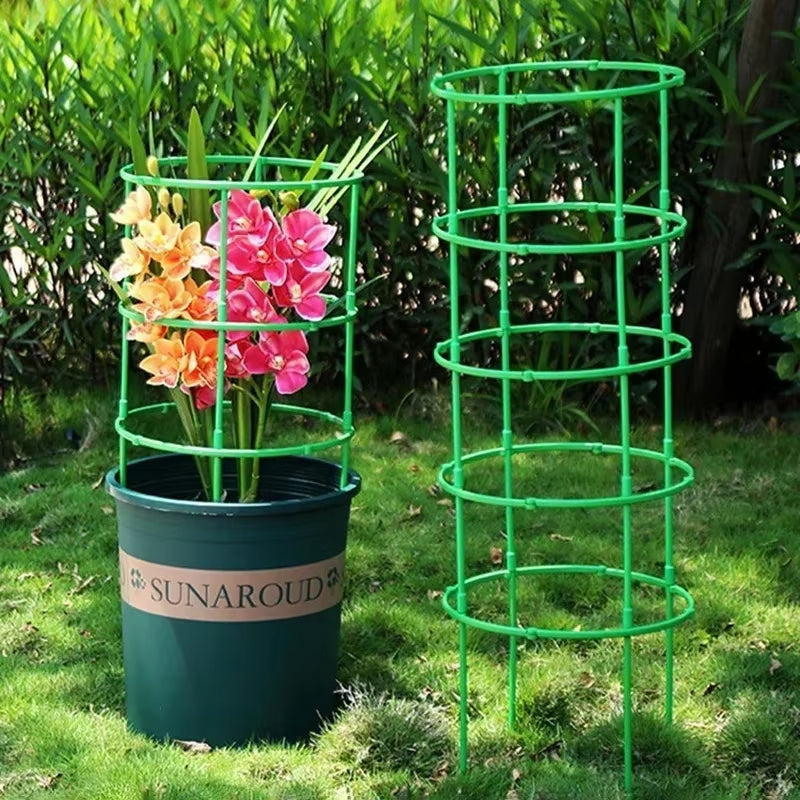 12 Set Plant Support Pile Half round Climbing Vines Stake Bonsai Fixing Rod Garden Plant Stake Holder Flower Ring Support Rack