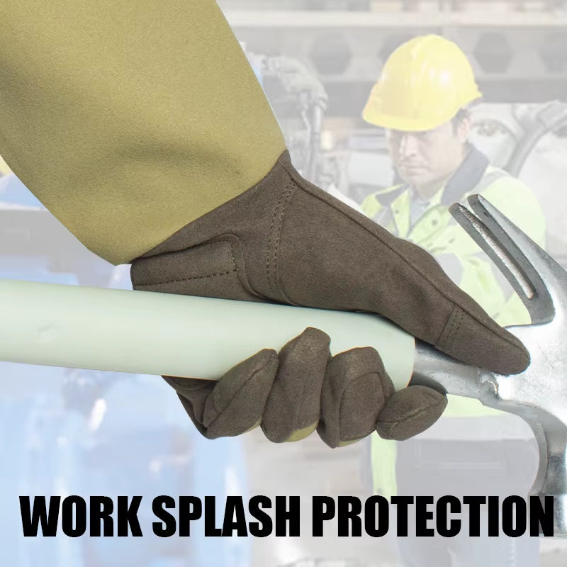 1 Pair Long Gardening Gloves Thorn Proof Garden Gloves Rose Pruning Yard Breathable Work Gloves for Digging, Planting,Pruning