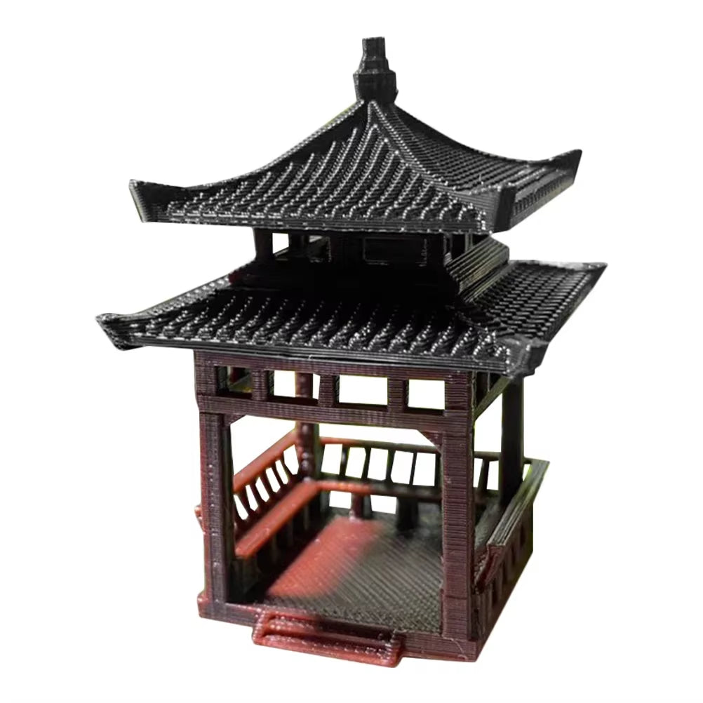 Pavilion Small Ornaments Zen Garden Metal Fish Tank Fish Tank Fish Tank Decorationsations Miniature Figurine Bonsai Pagoda