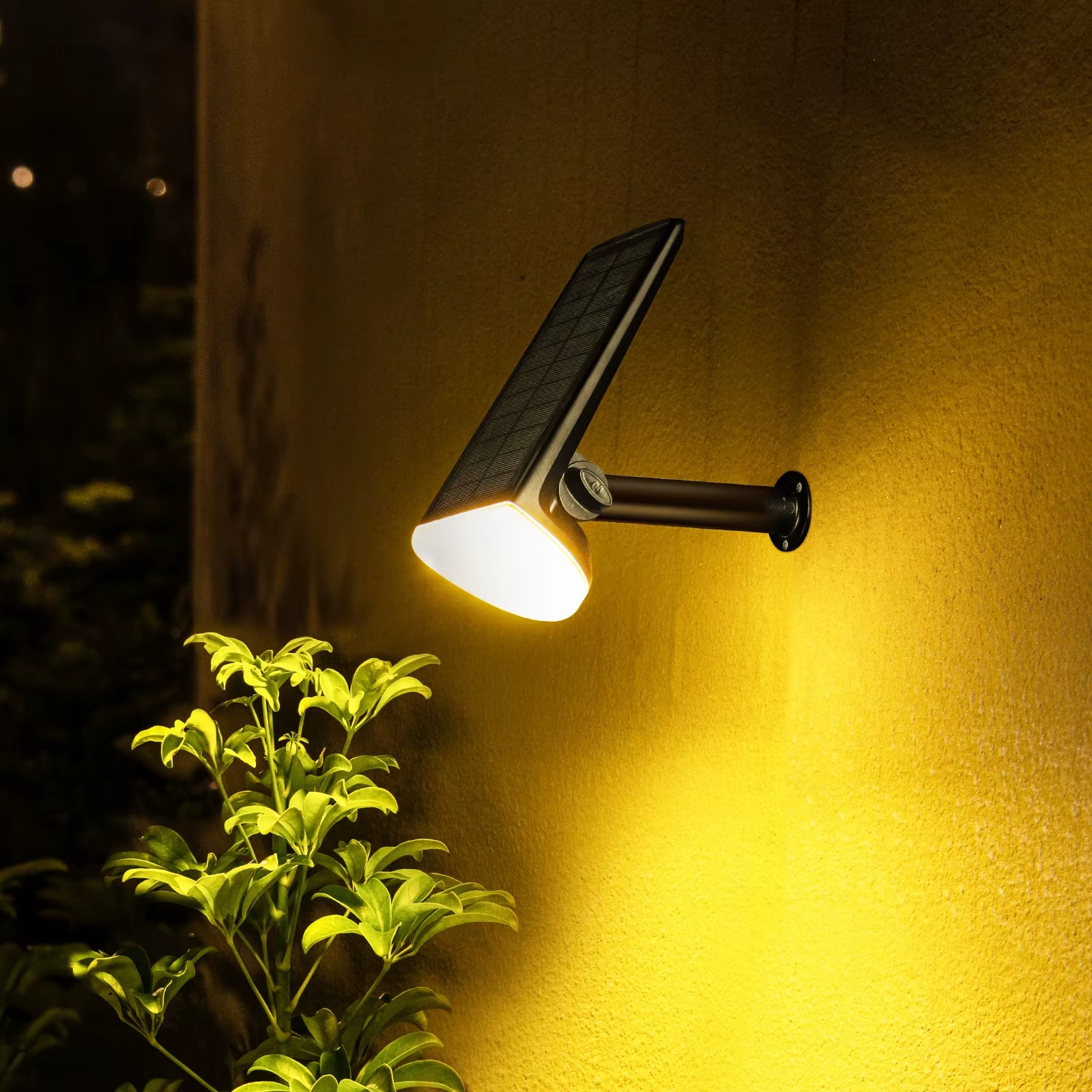 2 Pack Solar Spotlights Outdoor Warm Light 600LM, 24LED Waterproof Landscape Lights, 3-In-1 Installation, Adjustable Head