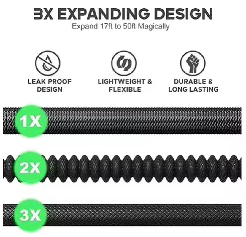 50/100Ft Garden Water Hose Expandable Metal Connector High Pressure TPE Reel Magic Water Pipes for Garden Hose Farm Irrigation