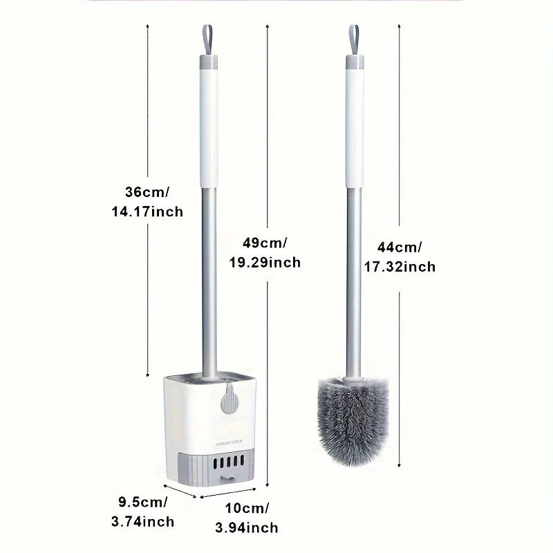 Wall-Mounted Toilet Brush No Dead Angle Cleaning Toilet Toilet Household Cleaning Brush with Drain Tray Set