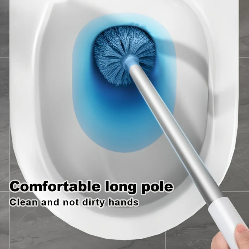 Wall-Mounted Toilet Brush No Dead Angle Cleaning Toilet Toilet Household Cleaning Brush with Drain Tray Set