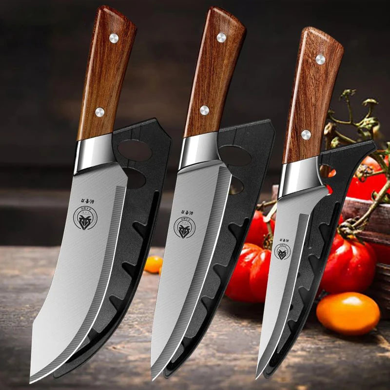 Fine Meat Cleaver, Butcher Knife, Boning Knife, Meat Cleaver, with Knife Set, Commercial Boning Knife
