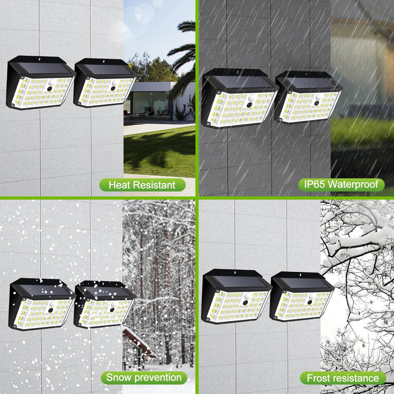Solar Outdoor Lights 176 LED Solar Powered Motion Sensor Flood Lights IP65 Waterproof 3 Modes Wall Lamp for outside Porch Yard