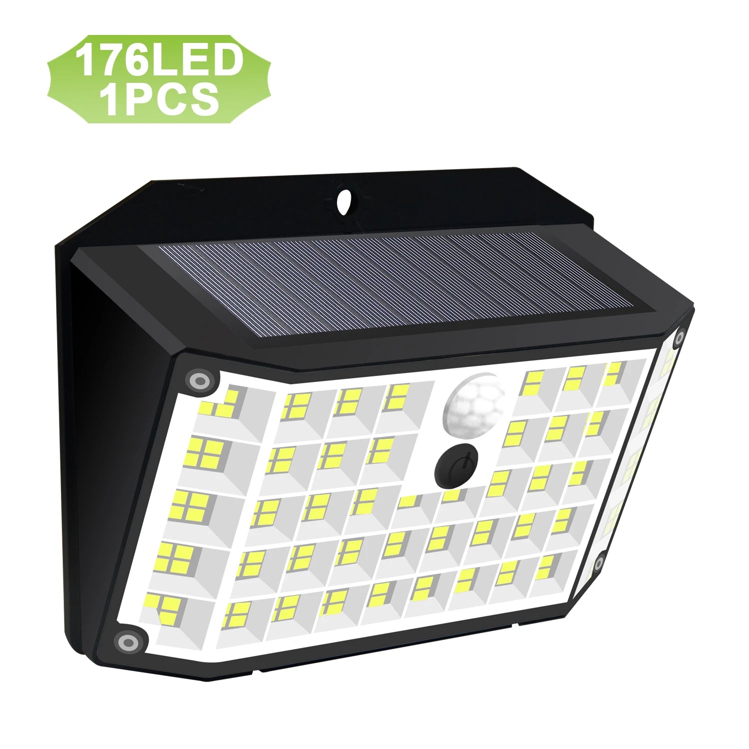 Solar Outdoor Lights 176 LED Solar Powered Motion Sensor Flood Lights IP65 Waterproof 3 Modes Wall Lamp for outside Porch Yard