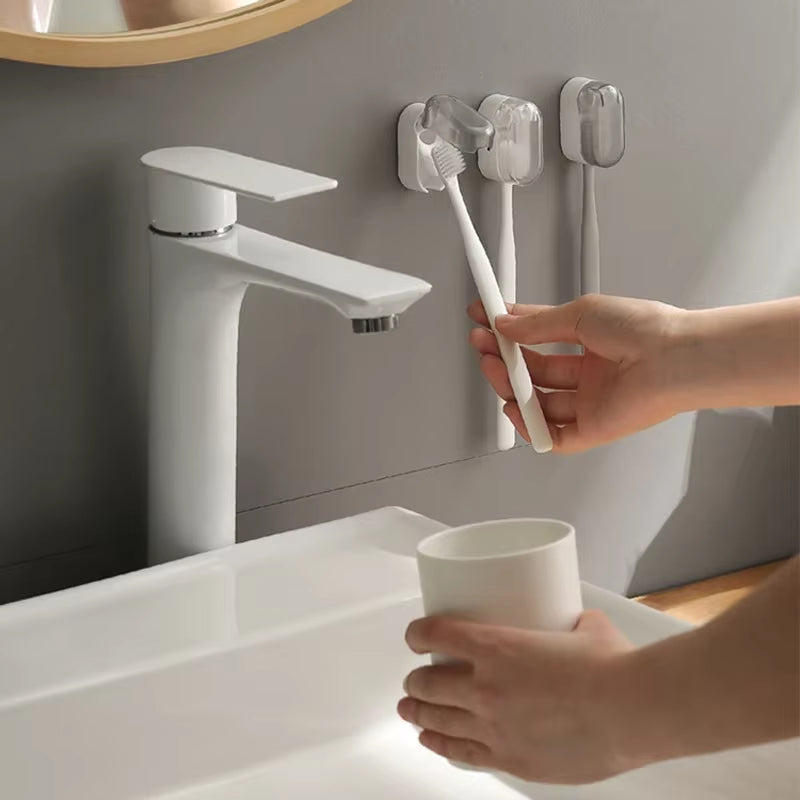 Toothbrush Holder Dust-Free Innovative Essential for Home Dustproof Toothbrush Holder Stylish Design Feature Wall-Mounted