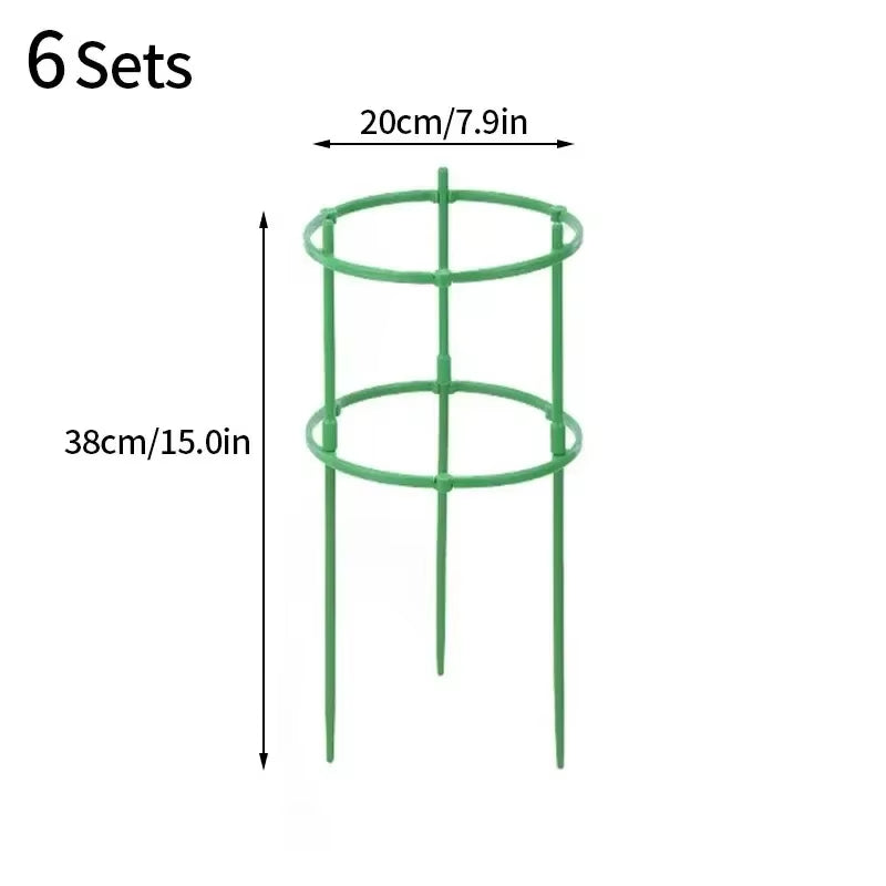 12 Set Plant Support Pile Half round Climbing Vines Stake Bonsai Fixing Rod Garden Plant Stake Holder Flower Ring Support Rack