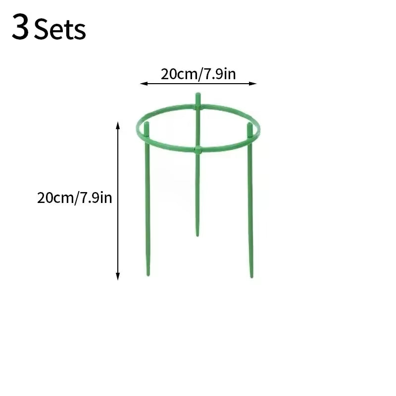 12 Set Plant Support Pile Half round Climbing Vines Stake Bonsai Fixing Rod Garden Plant Stake Holder Flower Ring Support Rack