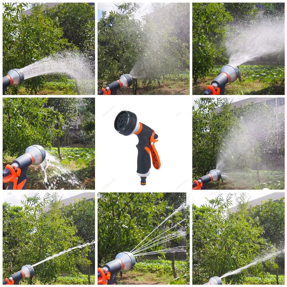 1/2Pcs Garden Hose Water Spray Gun 8 Modes Car Wash High Pressure Sprayer Watering Nozzle for Plant Lawn Yard Water Jet