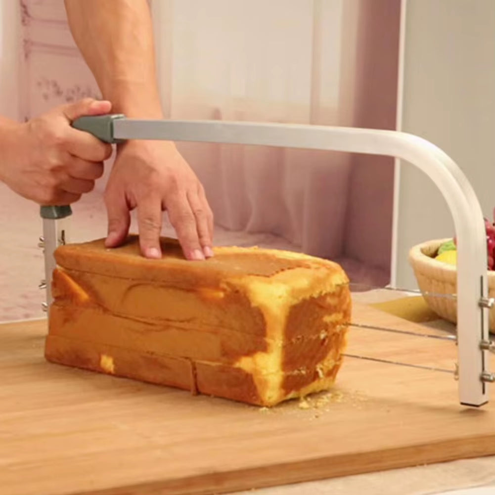 Adjustable Cake Leveler Stainless Steel Cake Cut Slicer 3Blades Cut Saw DIY Butter Bread Divider Pastry Knife Baking Supplies